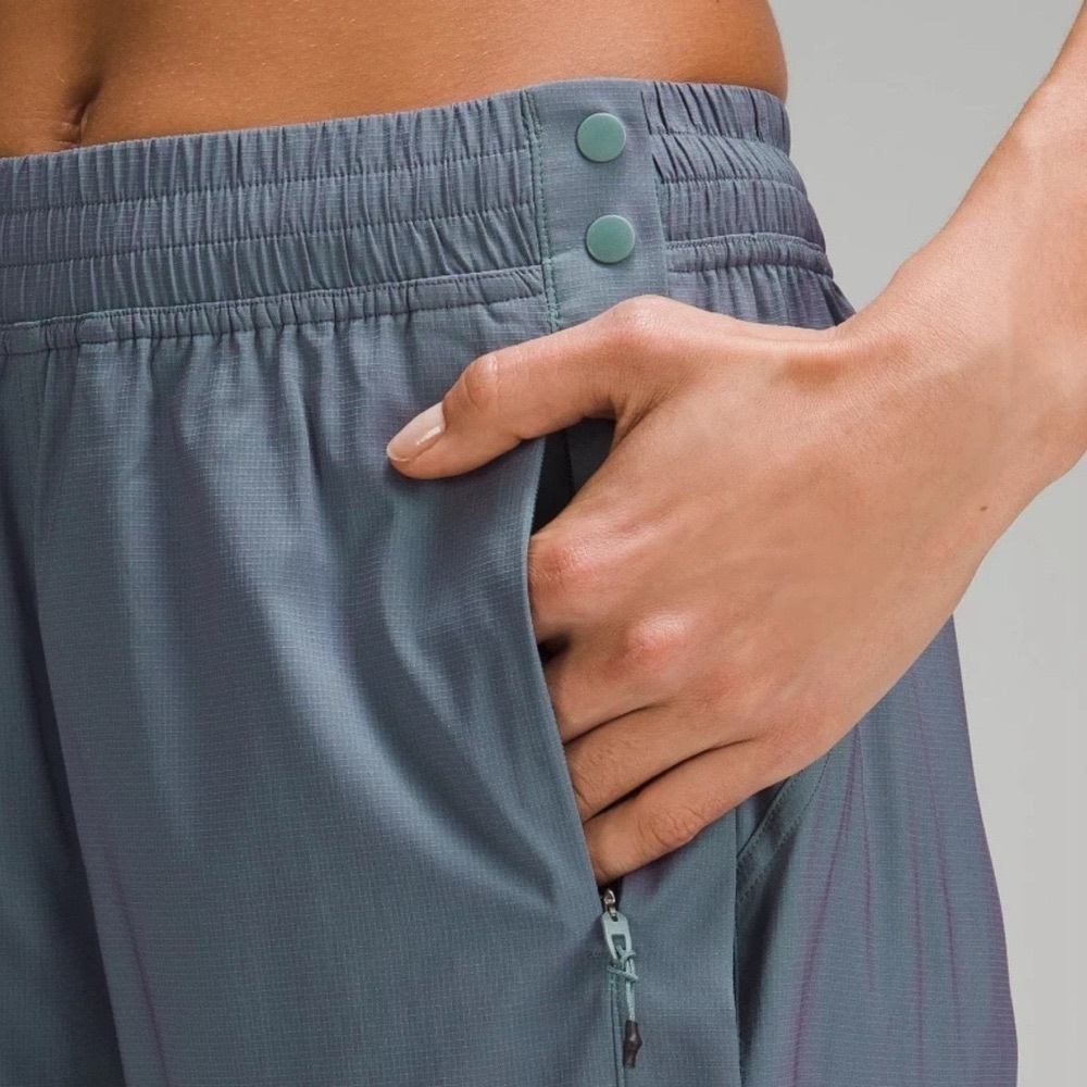 Lululemon Iridescent Tearaway Mid Rise Track Pant Tidewater Teal Purple 12 NWT - Picture 2 of 12
